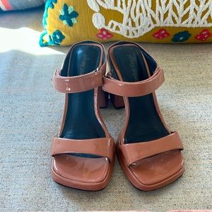 Jeffery Campbell strappy mauve heels